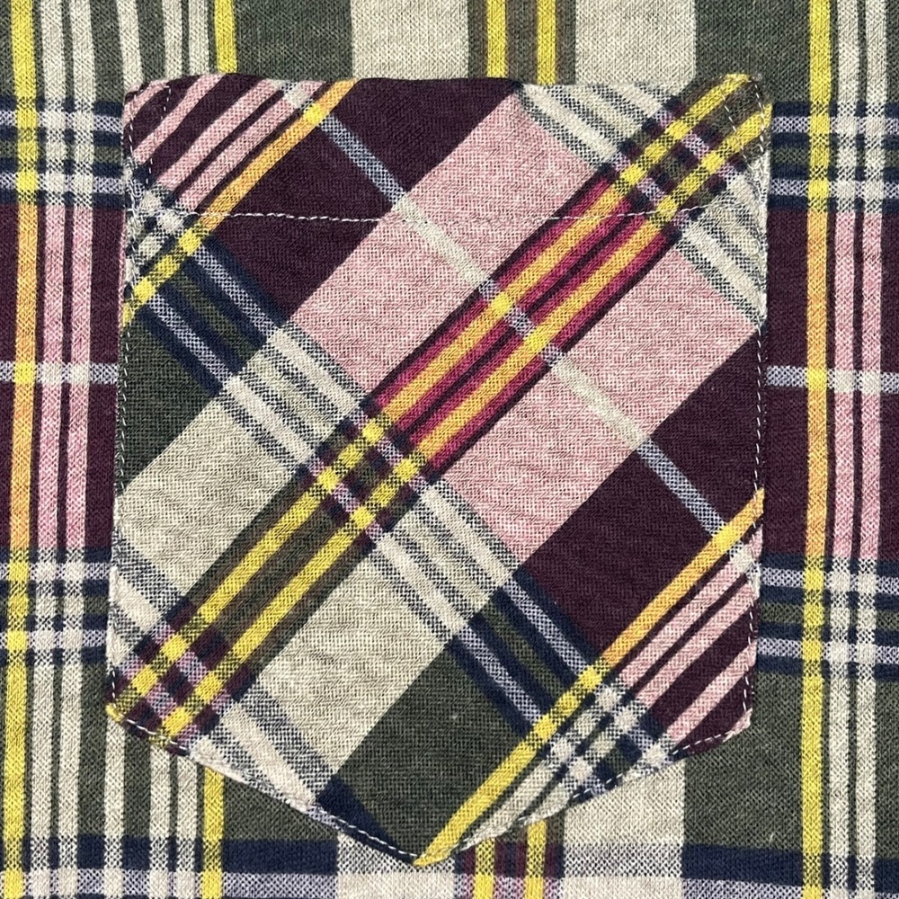 Vtg Polo Ralph Lauren Plaid Single Stitch Shirt Short Sleeve Cotton Size Medium - Picture 6 of 13